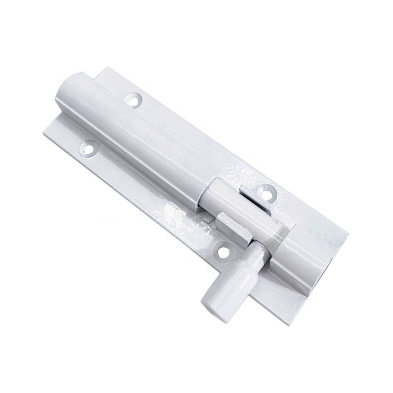 Stainless Steel White Barrel Tower Bolt Door Latch Lock Gate Latch