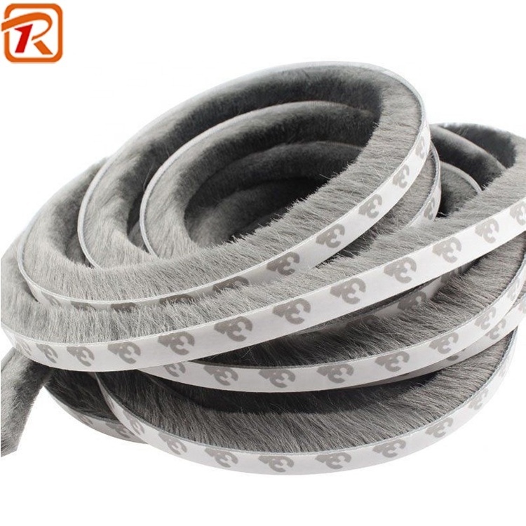 Woven Brush Seal Adhesive Wool Pile Weather Strip Door Seal Weather Strip