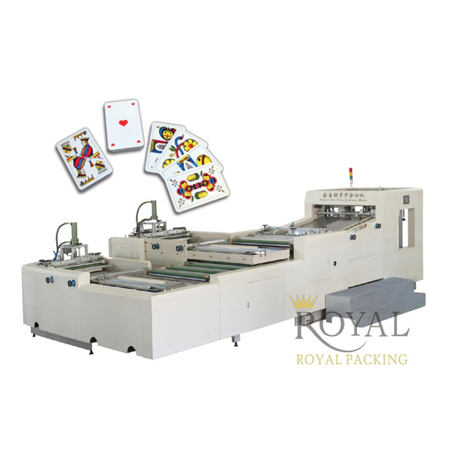 Automatic Playing Card Die Cutting Cutter Machine Cards Slitting Collating Packing Machine Game Poker Card Making Machine