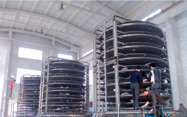 Tobacco chocolate powder Drying Machine absorbent resin dextrin fish meal dryer helical Disc Plate Tray Dryer