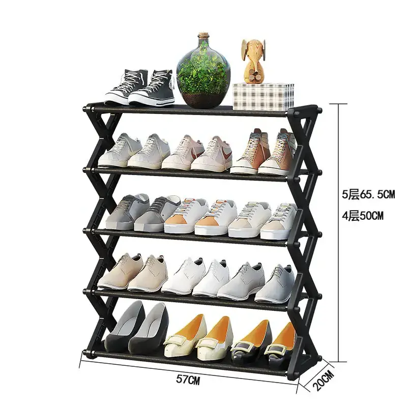 Foldable Shoe Rack For Entryways Shoe Organizer For Livingroom Wholesale Bamboo Home Furniture Baby Wardrobe Plastic Modern