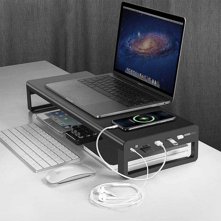 Folding laptop computer table with USB cooler