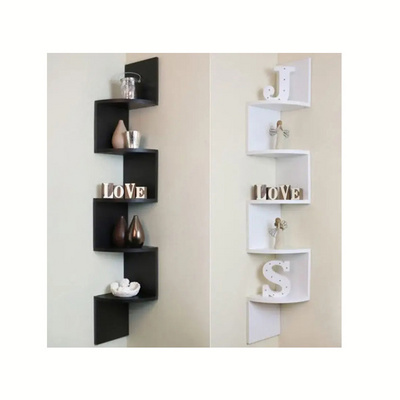 Factory OEM Wholesale Only Storage Display Books Home Decor 5 Tier Corner Shelf Floating Wall Shelves