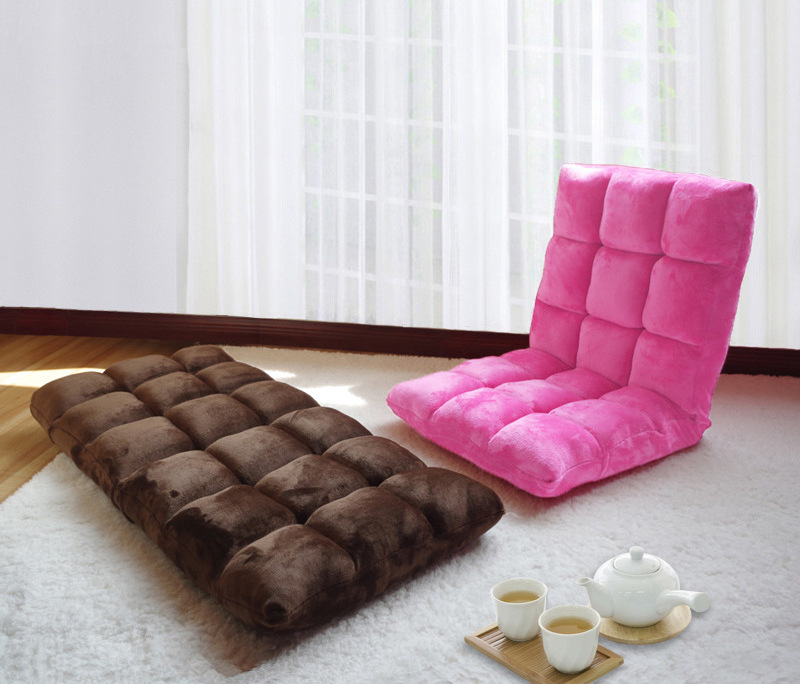 Foldable Floor Sofa Chair With Adjustable Backrest Provides Customizable Recline Angles