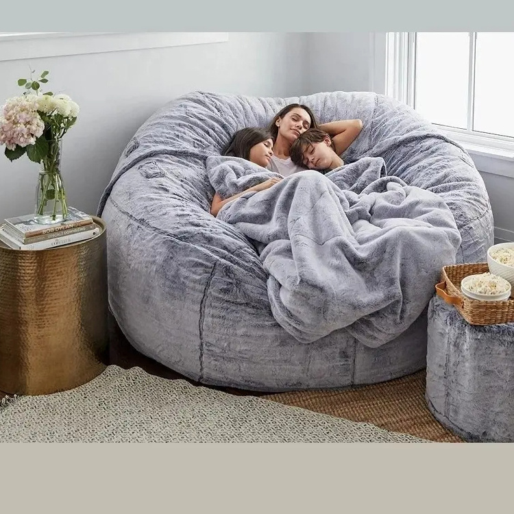 Bedroom Big Bed Fillers Bag Bean Massive Recliner Sofa Lazy Fold Cute Balcony Sherpa Bean Bags Chair With Foam