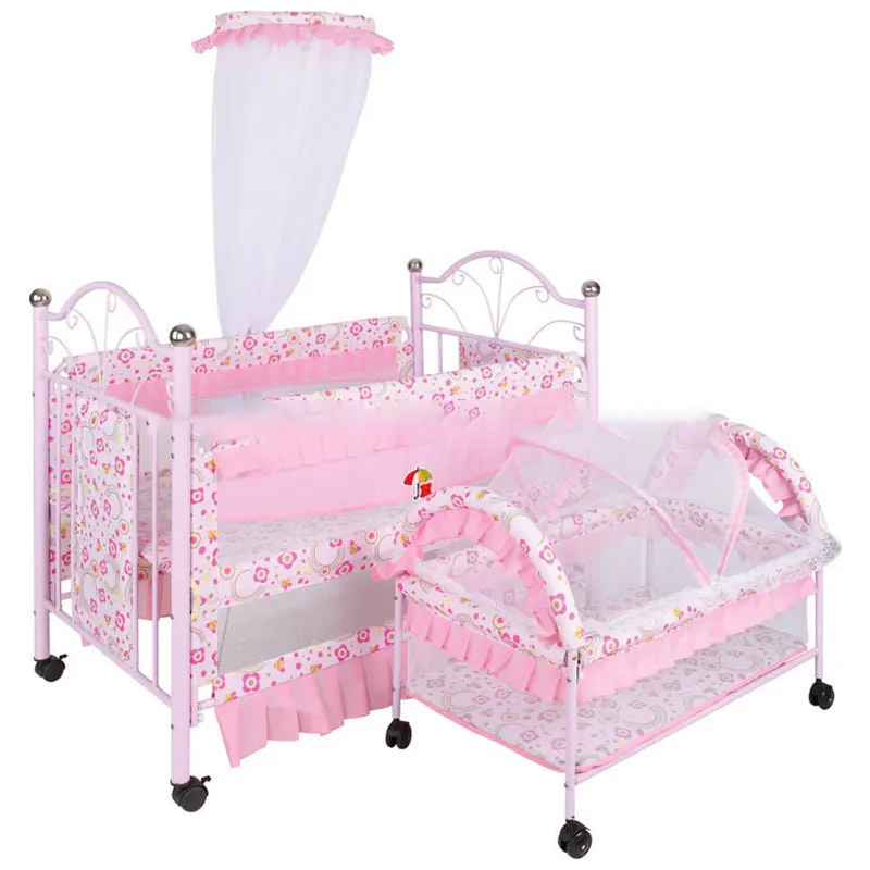 Wholesale Multifunctional Metal Baby Bed Swing Baby Cot Infant Sleeper Portable Kids Cribs