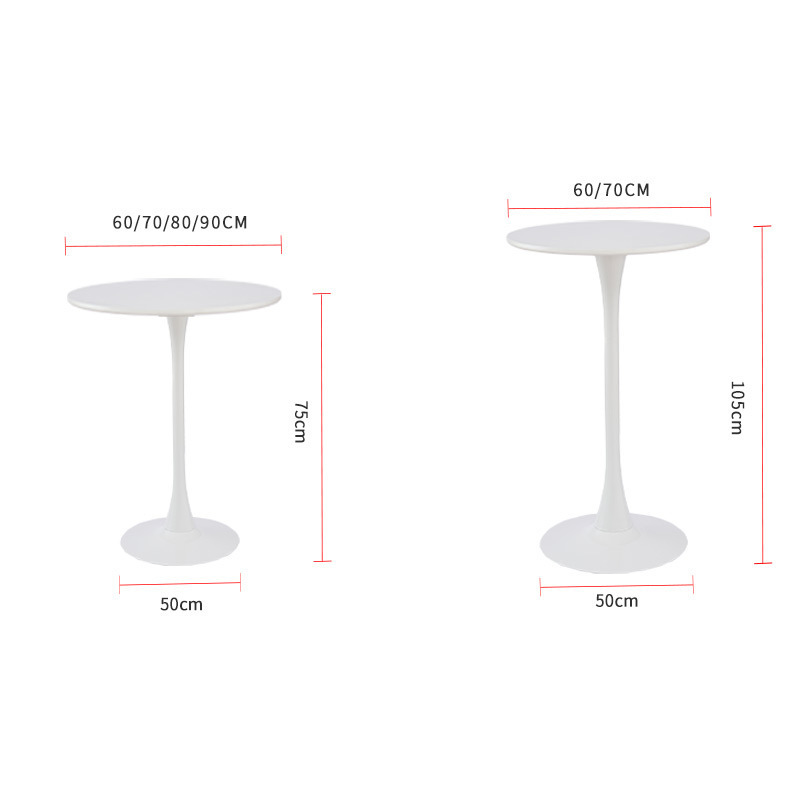 White Round Kitchen Table Made Of Melamine Board Modern Round Table Small Negotiation Coffee Table