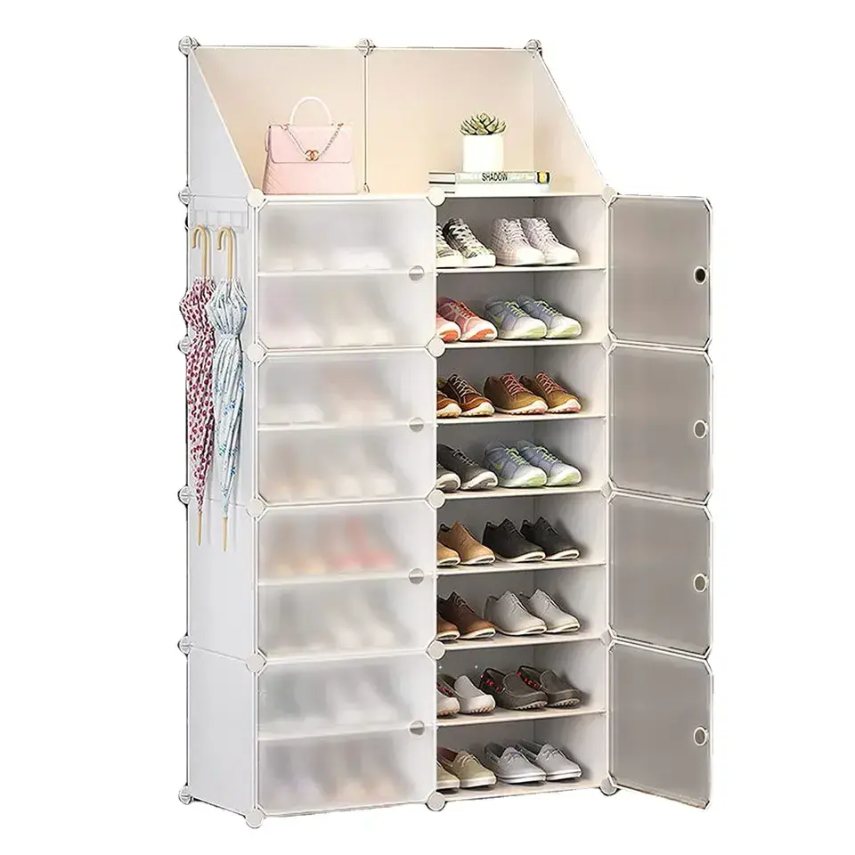 Factory Manufacture Extendable Standing Stackable Shoe Rack Cheap Amazing Plastic 10 Tier Shoe Rack For Home