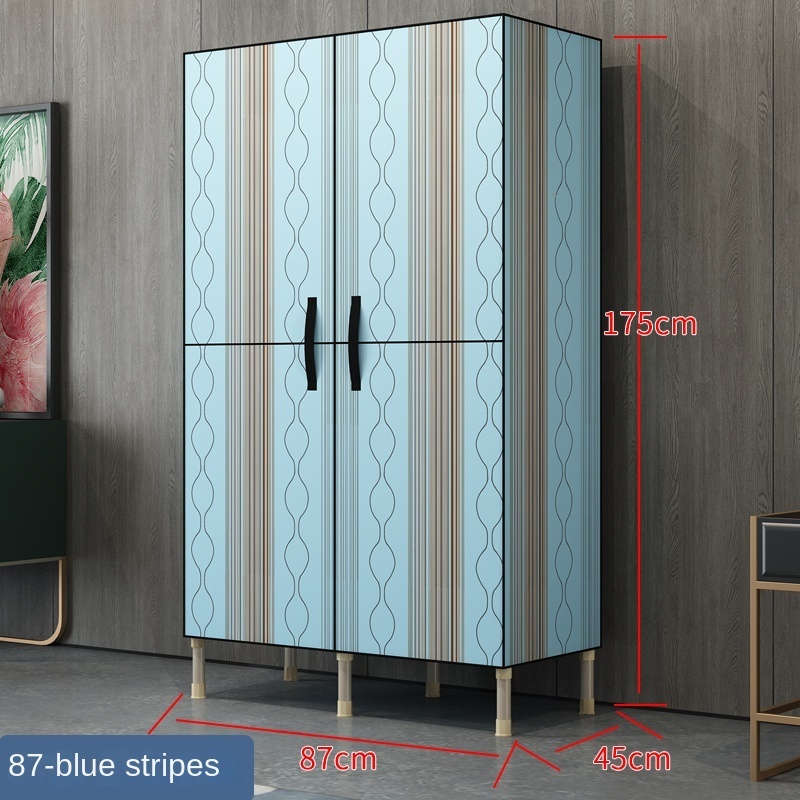 Simple fabric closet steel frame bold reinforcement simple economical assembly wardrobe storage cabinet cloth wardrobe