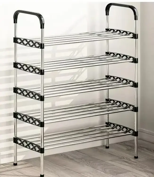 20 Pairs 4 Tier Shoe Shelf Entry Living Room Plastic Shoe Rack