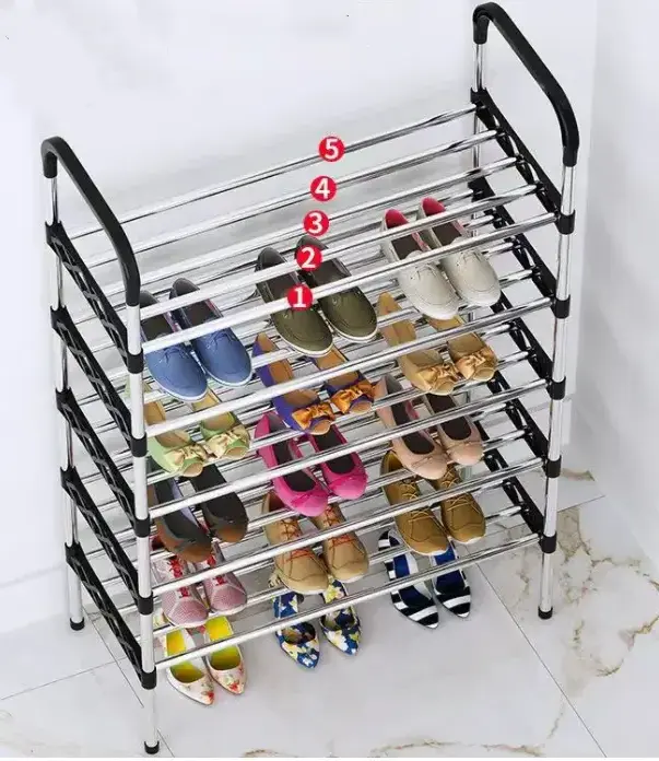 20 Pairs 4 Tier Shoe Shelf Entry Living Room Plastic Shoe Rack