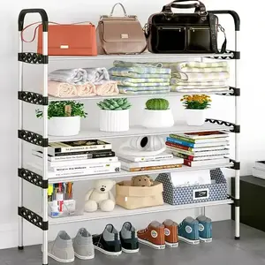 20 Pairs 4 Tier Shoe Shelf Entry Living Room Plastic Shoe Rack