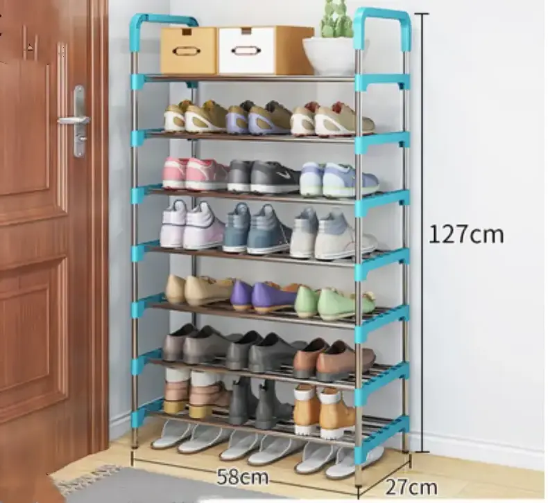 20 Pairs 4 Tier Shoe Shelf Entry Living Room Plastic Shoe Rack