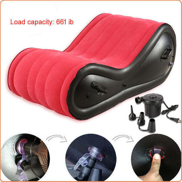 Living Room Sex Sofa Bed PVC Sex Furniture Air Cushion Bdsm Sexy Chair For Couples Chaise Lounge Red Inflatable Large Sofas