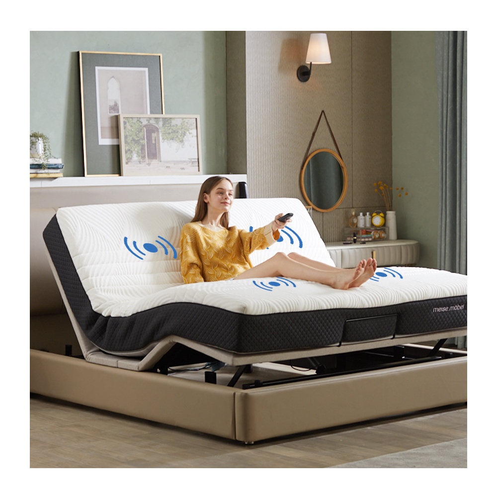 USA warehouse Electric Adjustable bed frame with massage split adjustable bed frame king size adjustable bed bases