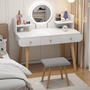 Hot Sales Sparkly Bedroom Furniture Mirrored Dressing Table Crushed Diamond Top Dresser for Home Hotel Wood Modern Panel MDF