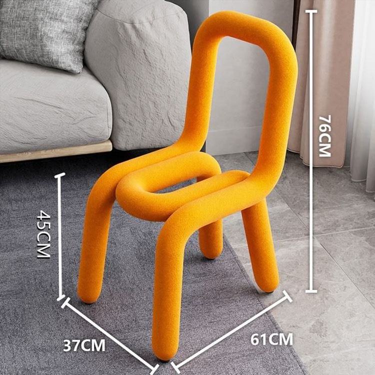 ins style light luxury dining chair modern simple  backrest makeup chair shoe stool creative designer leisure chair