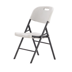 White cheap plastic metal foldable table and folding chairs prices outdoor party HDEP fold chair for events