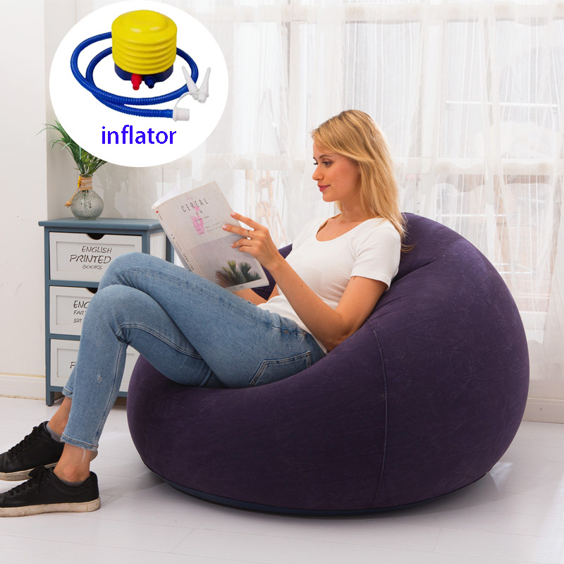 Bean Bag Lazy Chair Sofa Inflatable Living Room Single Chair Sofa for relaxing