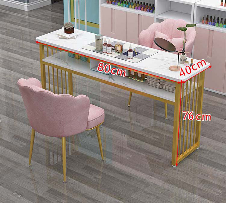 Nice Nails Bar Station Salon Furniture Wood Nail Tables Nail Desk Manicure Table with Chair Modern Customized