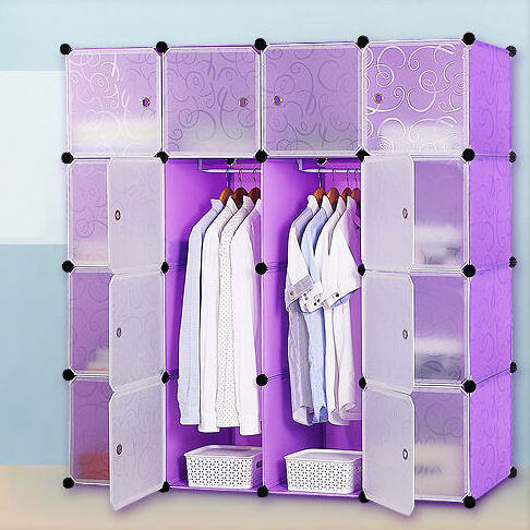 2022 storage cabinet plastic wardrobe Folding Open Wardrobe Foldable Clothes Bedroom PP Plastic Closets for living room cabinet