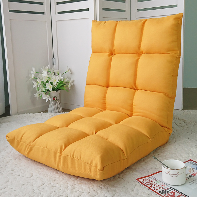 Foldable Floor Sofa Chair With Adjustable Backrest Provides Customizable Recline Angles