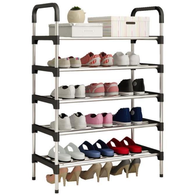 Shoe Rack 4-tier Metal Shoe Tower 20-pair Shoe Storage Organizer Unit Entryway Shelf Cabinet With 4 Tiers Durable Metal Rack