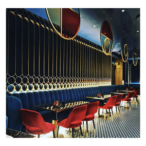 Custom Restaurant Booths Commercial Restaurant Furniture Modern Black PU Leather Booth Seating