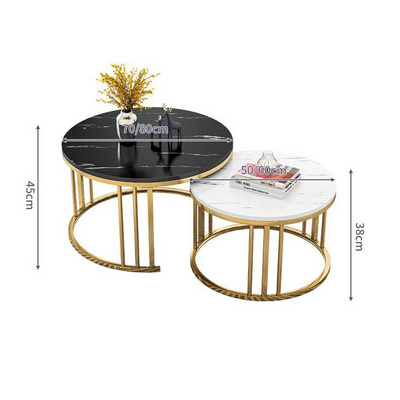 Modern  Luxury Sofa Furniture side Nesting tea table Marble Top Coffee table for living room balcony hotel bar office