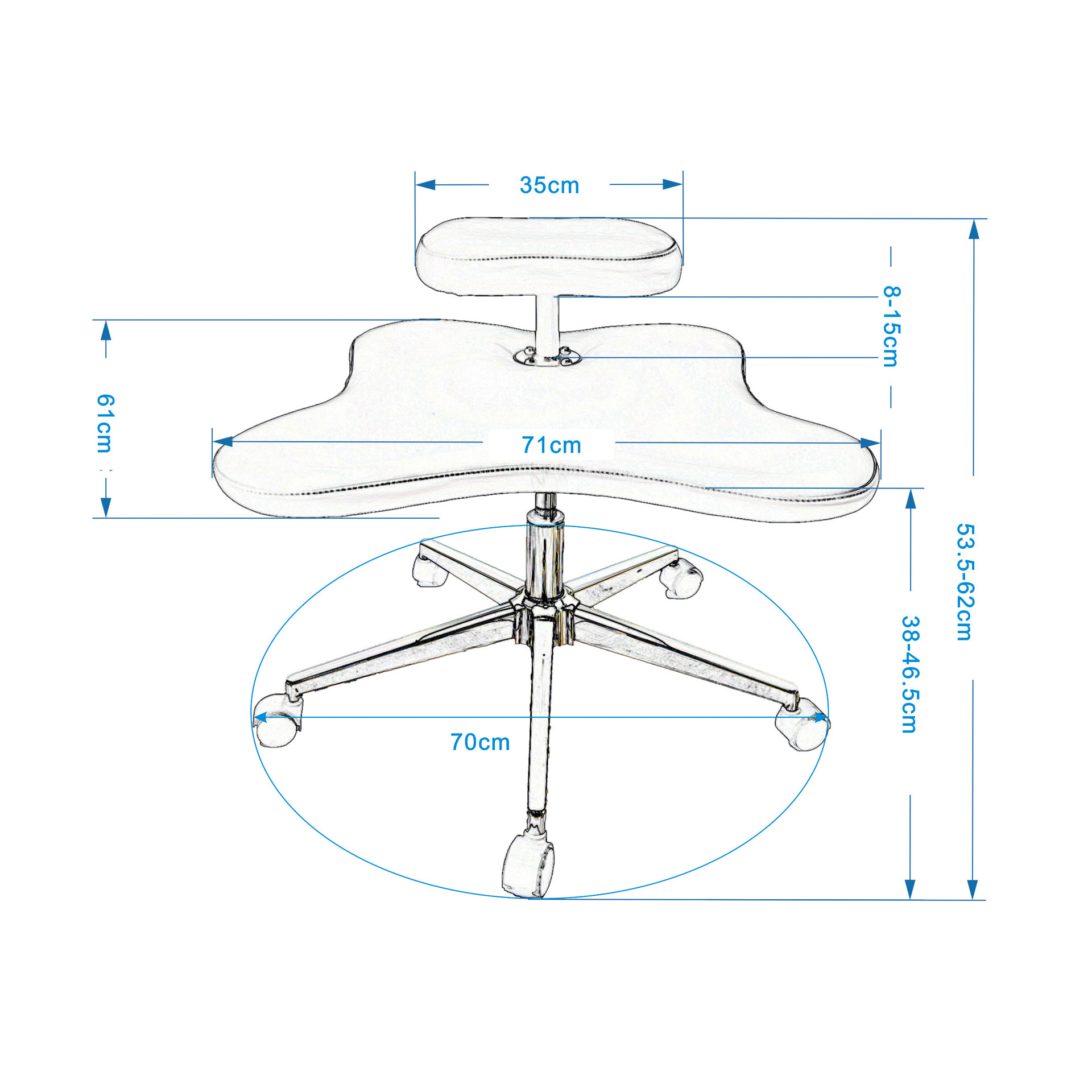 Simple Office Chair for Cross Legged Sitting Stool Office Furniture Ergonomic Kneeling Posture Thick Cushion Seat Chair