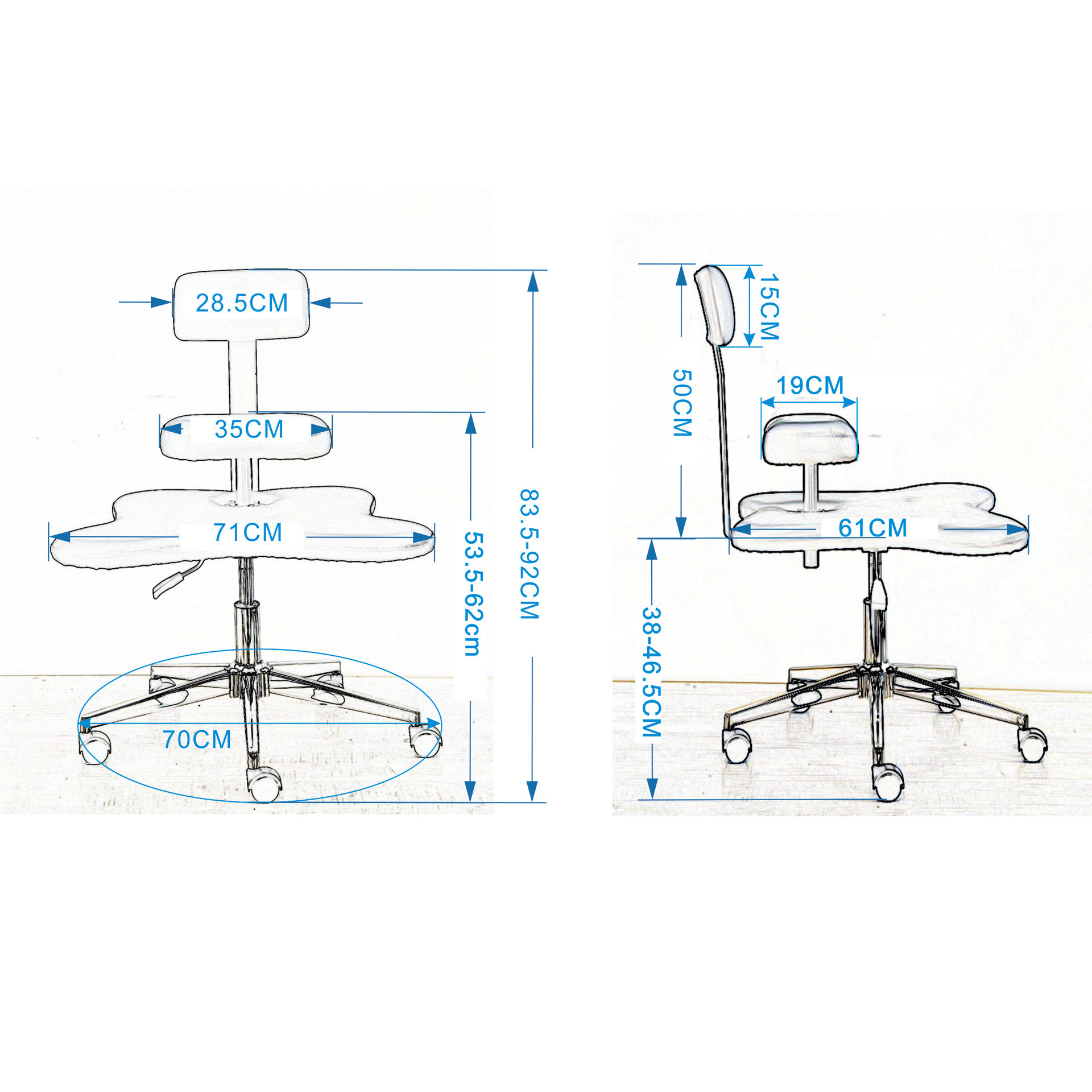 Simple Office Chair for Cross Legged Sitting Stool Office Furniture Ergonomic Kneeling Posture Thick Cushion Seat Chair