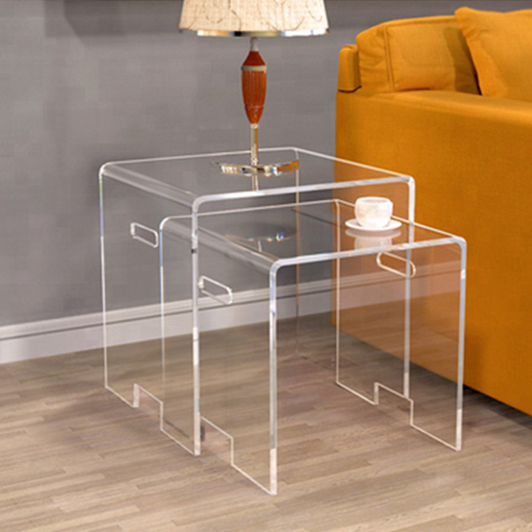 Acrylic Ghost Table Rudisill Sled End Table White Round Acrylic Table Riser