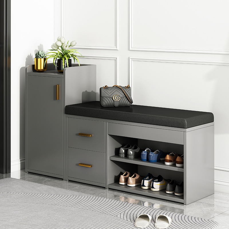 Luxury Modern Entryway Hallway Furniture Wooden Bench Shoe Storage Rack Cabinet With Seat,Shoe Cabinet With Stool