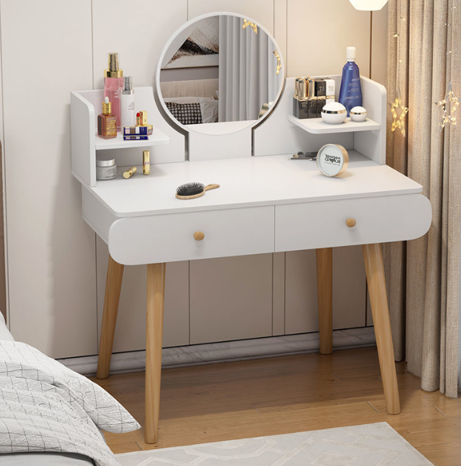 Hot Sales Sparkly Bedroom Furniture Mirrored Dressing Table Crushed Diamond Top Dresser for Home Hotel Wood Modern Panel MDF