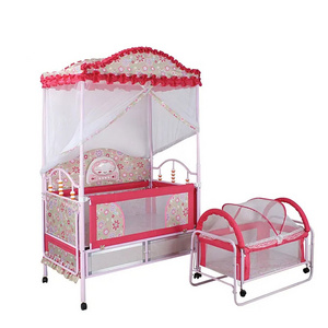 Wholesale Multifunctional Metal Baby Bed Swing Baby Cot Infant Sleeper Portable Kids Cribs