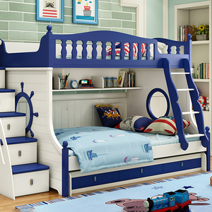 Popular pine white natural and brown color bunk bed