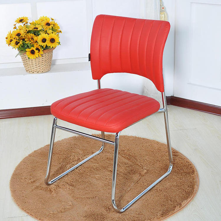 Wholesale price metal frame staff visitor meeting chair training leather chair computer conference room office chair