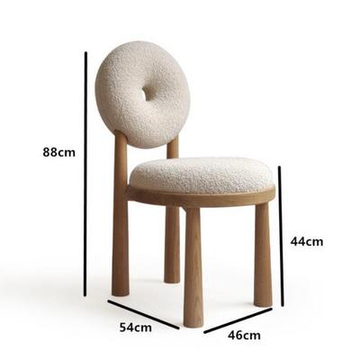 wind terrazzo round table and chair combination of modern simple cream wind rock board wood chair