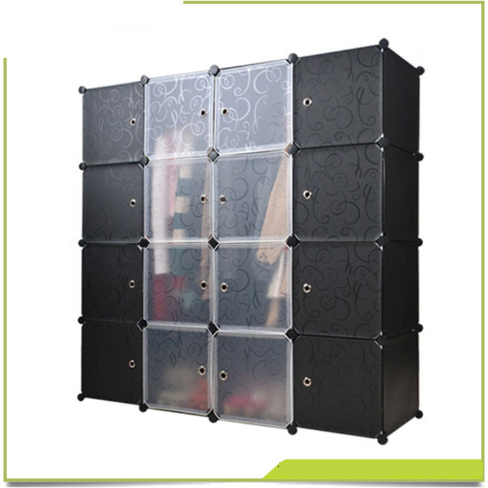 2022 storage cabinet plastic wardrobe Folding Open Wardrobe Foldable Clothes Bedroom PP Plastic Closets for living room cabinet