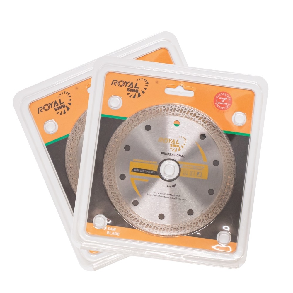 Royal Sino Hot Press Mesh Turbo Diamond Saw Blade Cutting Disc Wheel For Cutting Porcelain Tiles Marble Ceramics