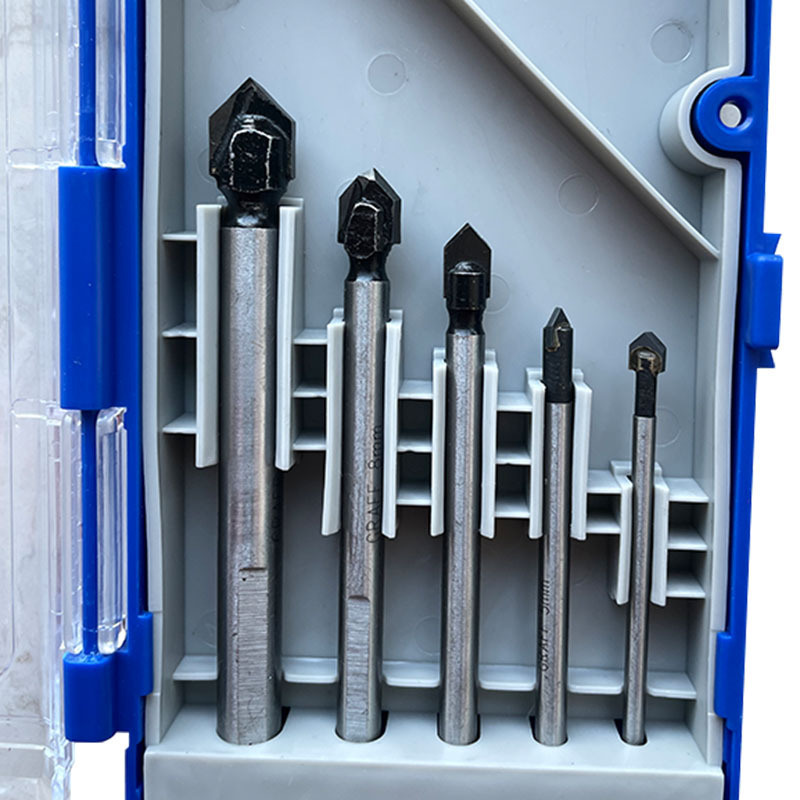 Royal Sino Broca De Vidro 5Pcs 4-10Mm Carbide Tipped Industrial Ceramic Glass And Tile Drill Bit Set