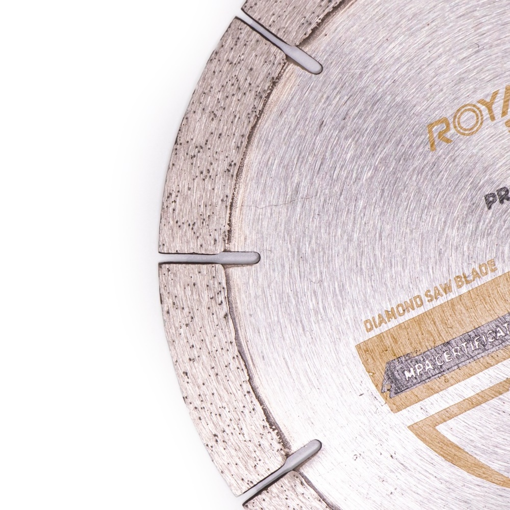 Royal Sino Silver Welded Segment Circular Diamond Saw Blade For Ceramic Porcelain Tile Cutting