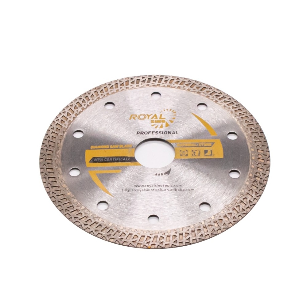 Royal Sino Hot Press Mesh Turbo Diamond Saw Blade Cutting Disc Wheel For Cutting Porcelain Tiles Marble Ceramics