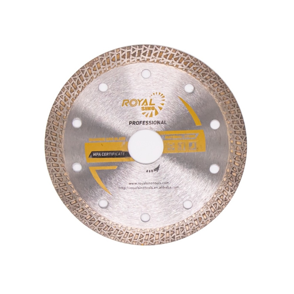 Royal Sino Hot Press Mesh Turbo Diamond Saw Blade Cutting Disc Wheel For Cutting Porcelain Tiles Marble Ceramics