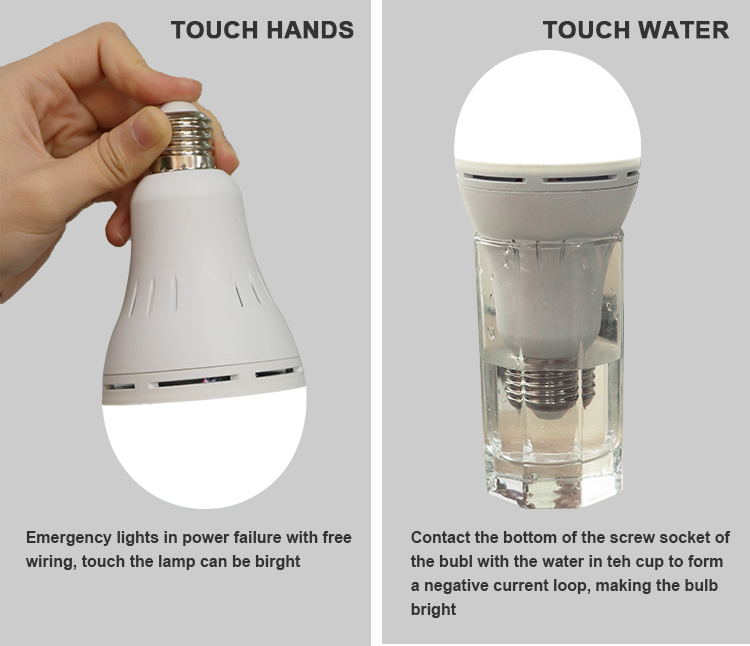 Factory Price AC DC Led Light SKD Rechargeable Bulbs Led Bulb Raw Material SKD  Led Bulb Housing E27 /B22