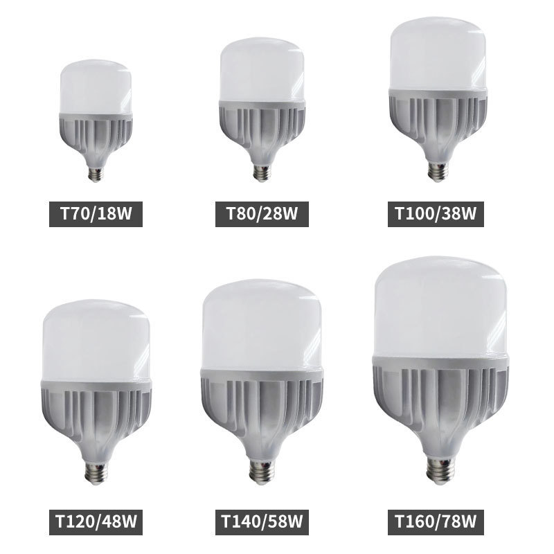 High Brightness 18W 28W 38W 48W 58W 78W Led T Bulb High Lumen E27 B22 Aluminum 2 Years Warranty Led Lamp T Bulb