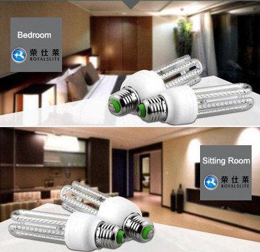 Spiral LED Corn Bulb 24W E27 Lamp SMD 2835 Spotlight 360 Degree AC85-265V Horizontal Plug Light