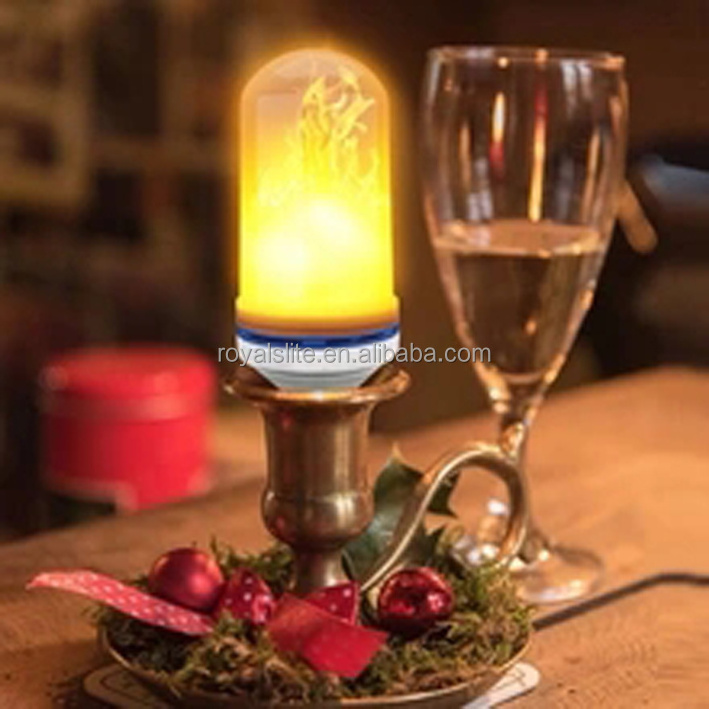 Wholesale LED Flame Effect Fire Light Bulb E26 E27 Flickering Flame Lamp Simulated Decorative Christmas Led Light