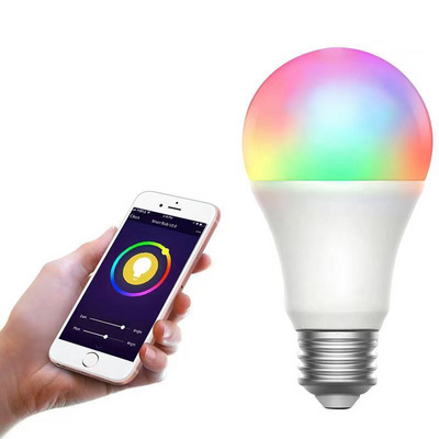 Voice Control 110-240v Smart Bulb Rgb Wifi Smart Bulb Remote Control 9w E27 E26 B22 A60 Led RGB Light Bulb Bluetooth