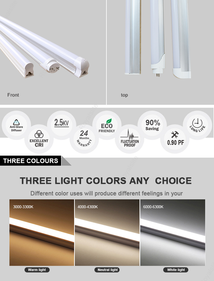 Manufacturer Wholesale Price Integrated Tubes T8 2400mm Single Pin T8 LED Wall Light Led Replacement Tube